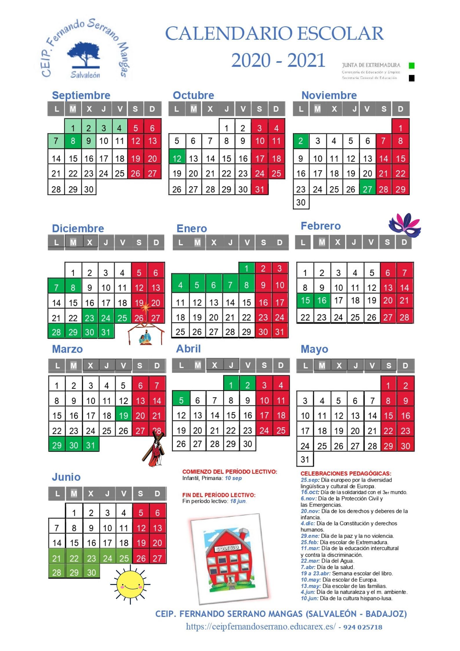 CALENDARIO ESC. 2020 2021 Salvaleón