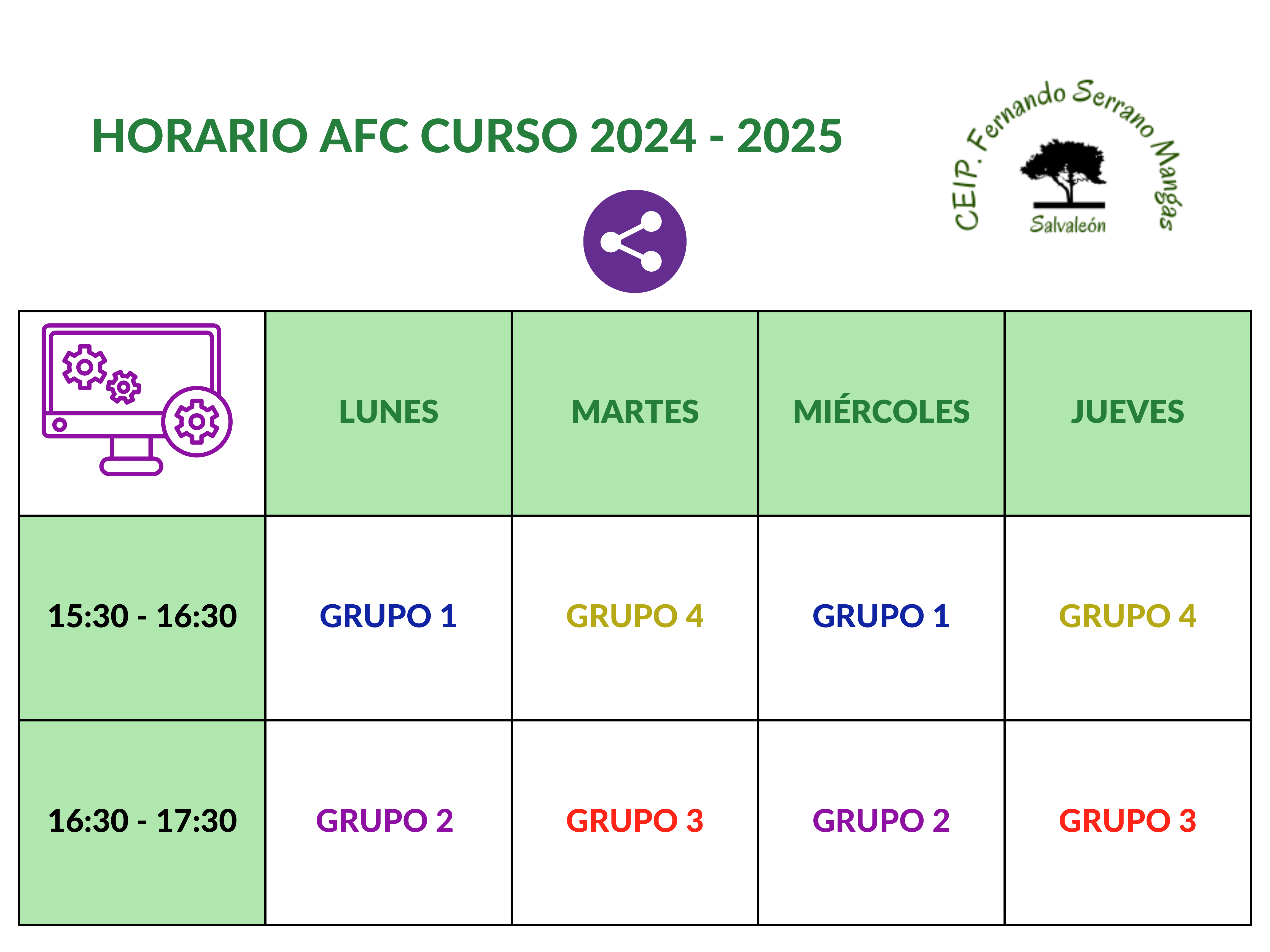 HORARIO AFC CURSO 2024 2025