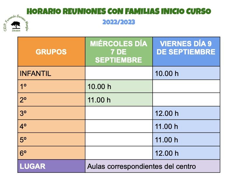 horario reuniones 2022 09 06